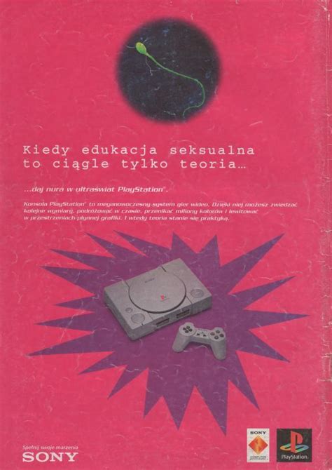 Video Game Print Ads — ‘sony Playstation ‘sex Ed‘ Ps1 Poland