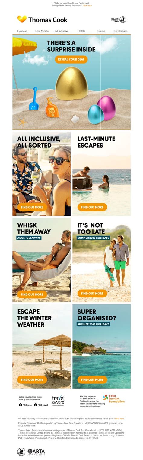 an advertisement for the thomas cook website