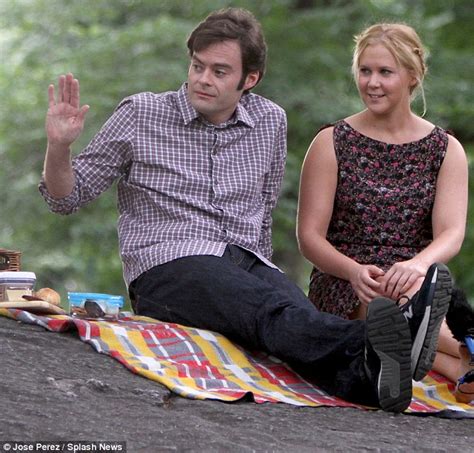 Amy Schumer And Bill Hader Lock Lips On Trainwreck Set Daily Mail Online
