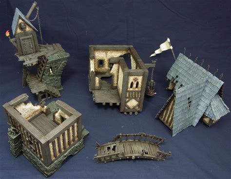 House Modular Mordheim Scratch Build Terrain 6 Disassembled