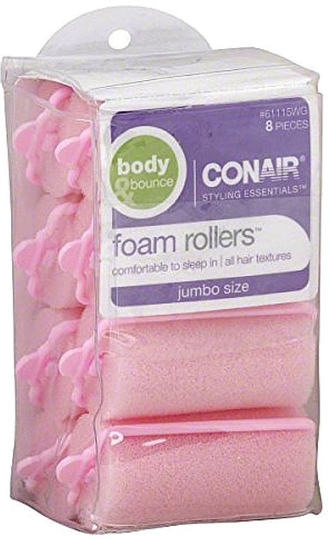 Conair Styling Essentials Jumbo Size Foam Rollers 8 Ea Pack Of 2