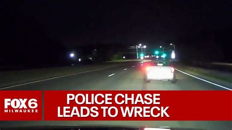 Wisconsin Police Chase Crash Driver Gets Away Barefoot Fox6 News