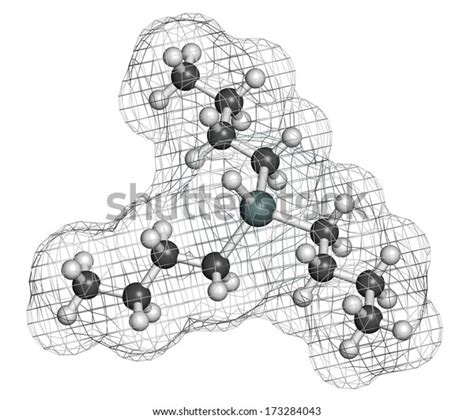 Tributyltin Hydride Molecule Organotin Reagent Used Stock Illustration