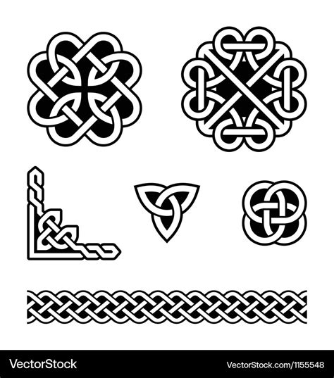 Celtic Knots Patterns Royalty Free Vector Image