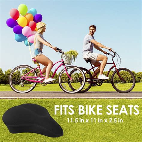 Bv Bike Seat Cover Extra Soft Memory Foam Bicycle Saddle Cushion For