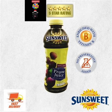 Sunsweet Prune Juice 100juice 946ml Not From Concentrate Exp032023