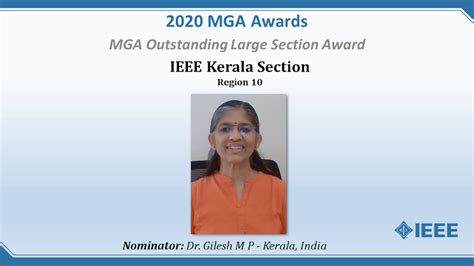 Ieee Kerala Section R10 Mga Outstanding Large Section Award Ieeetv