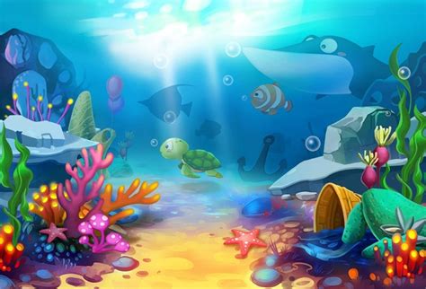 Underwater Ocean Background Cartoon Pic Vomitory