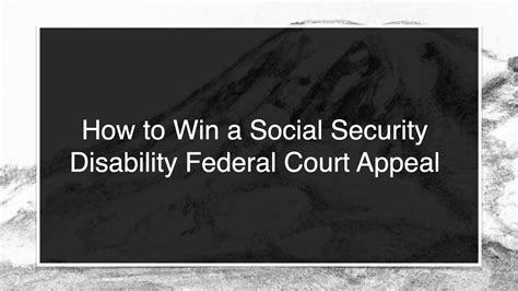How To Win A Social Security Disability Federal Court Appeal Tacoma