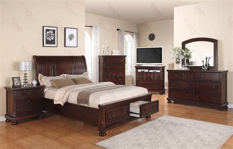 It boasts six pieces for the ultimate in function including platform bed, twin nightstands, wardrobe, and dresser with mirror frame. 6 Piece King Bedroom Set - Home Furniture Design
