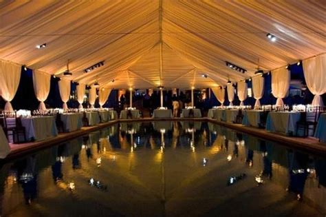 Venue Idea Poolside Tented Reception Tent Reception Outdoor Wedding