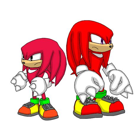 Modern Knuckles And Classic Knuckles 2d By Banjo2015 On Deviantart