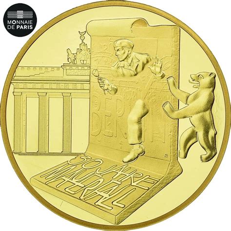 For thirty euro you get today 147. Frankreich 50 Euro Goldmünze - 30 Jahre Fall der Berliner ...