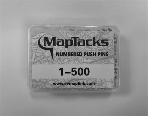 Map Push Pins White Numbered 1 500