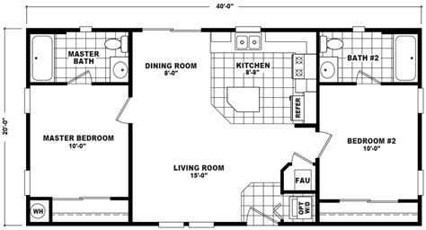 38 Single Wide Mobile Home Floor Plans 2 Bedroom 