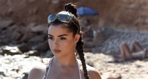 demi rose sees boobs spill out of teeny string bikini in red hot beach display daily star