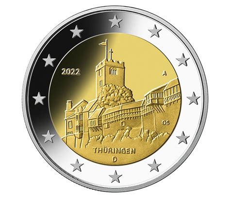 2 Euros Allemagne 2022 5 Ateliers Chateau De La Wartburg