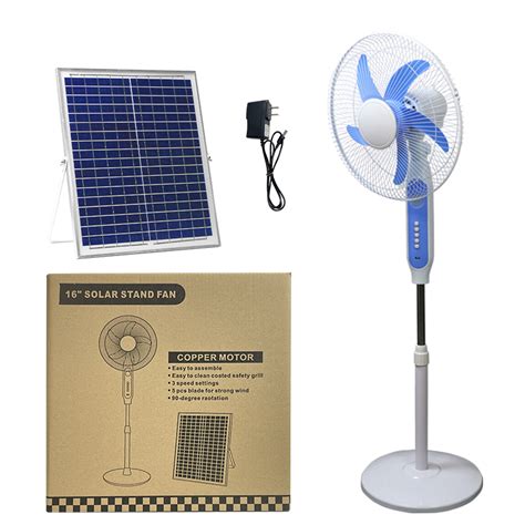Uygulanabilir Yağsız Yağsız Kolay Solar Powered Oscillating Fan