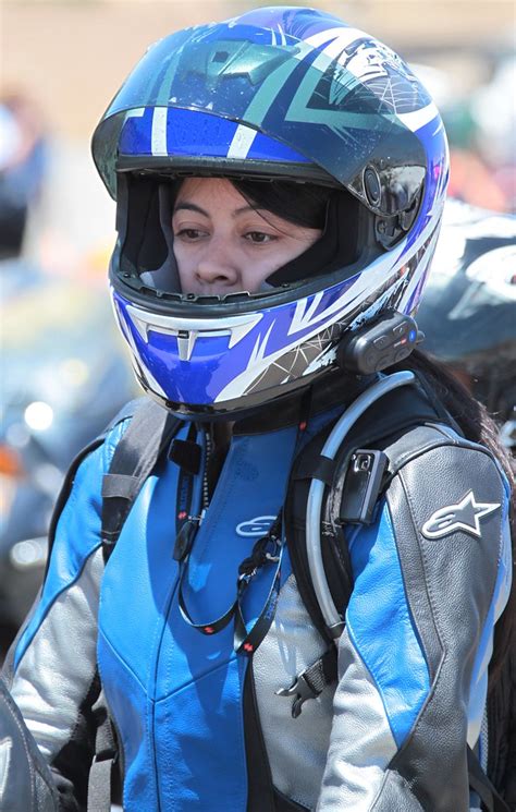 Helmet Woman Motorcycle Leathers Leather Girl Biker Lady Flickr