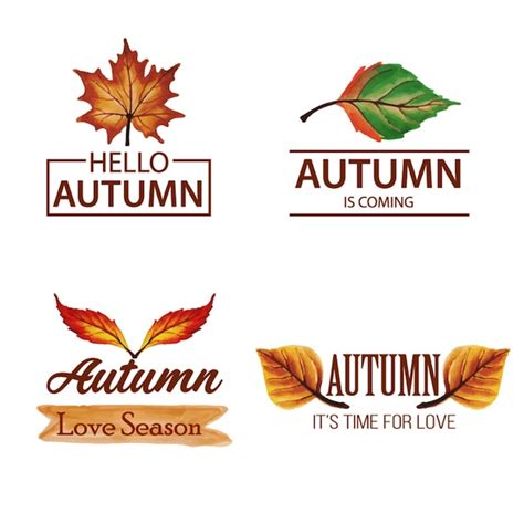 Premium Vector Autumn Logo Collection