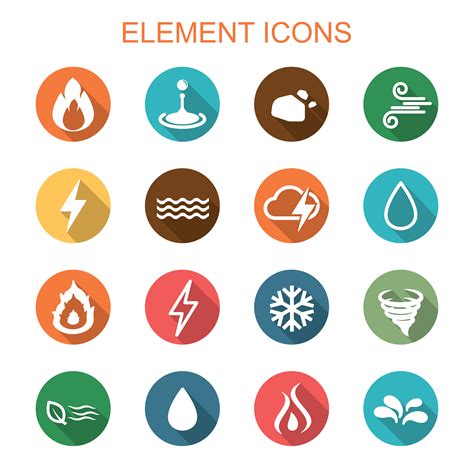 Element Long Shadow Icons 633312 Vector Art At Vecteezy