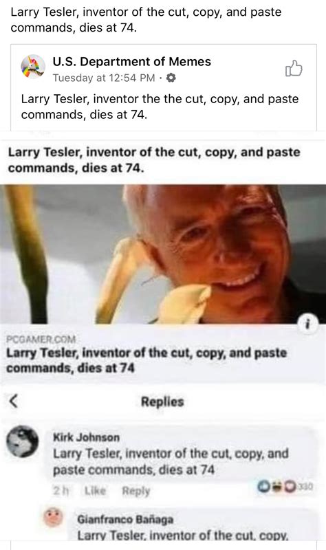 Larry Tesler Inventor Of The Cut Copy And Paste Commands Dies At 74