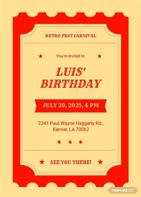 Like poeople said, there will be free ticket for almost any sr in september and next ocassion like this will be in november next year. Carnival Ticket Birthday Invitation Template [Free PDF ...