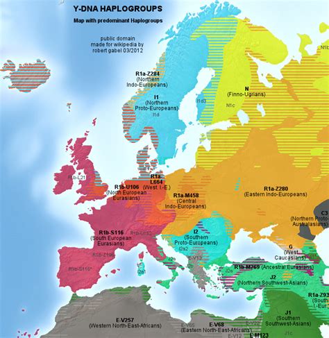 Genetic Map Of Europe With Dna Haplogroups Maps On The Web