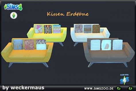 Blackys Sims 4 Zoo Autumn Trend Pillows By Weckermaus • Sims 4