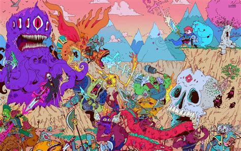 Psychedelic Adventure Time Wallpapers Wallpaper Cave
