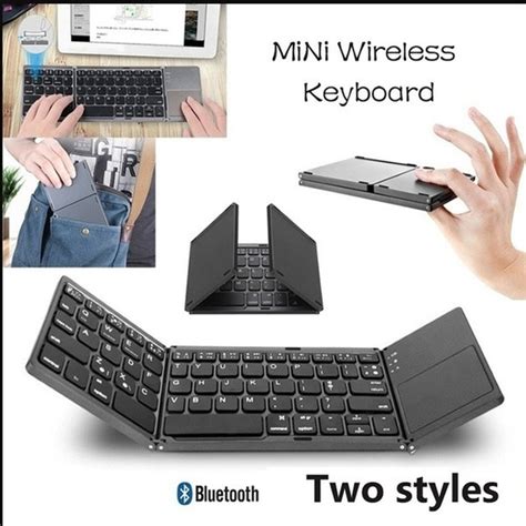 Fashion Portable Twice Folding Bluetooth Keyboard Bt Wireless Foldable