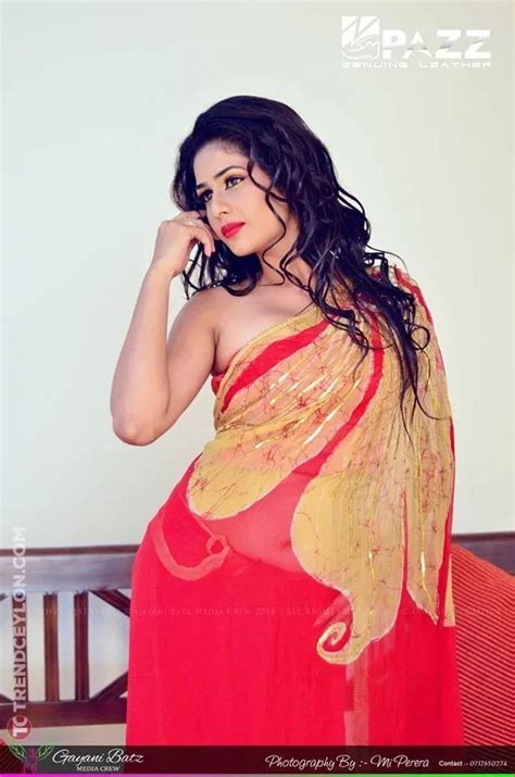 Maheshi Madushanka In Red Saree Chamara Jay Photography