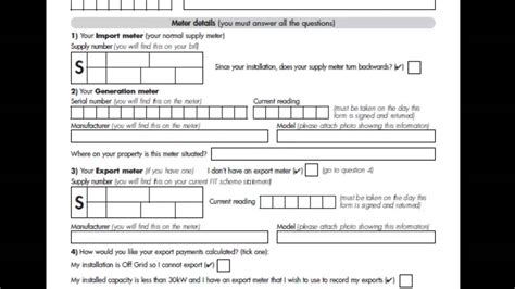 Fill in the form and send it back with your cheque. How To Fill Out the Feed In Tariff Application Form - YouTube
