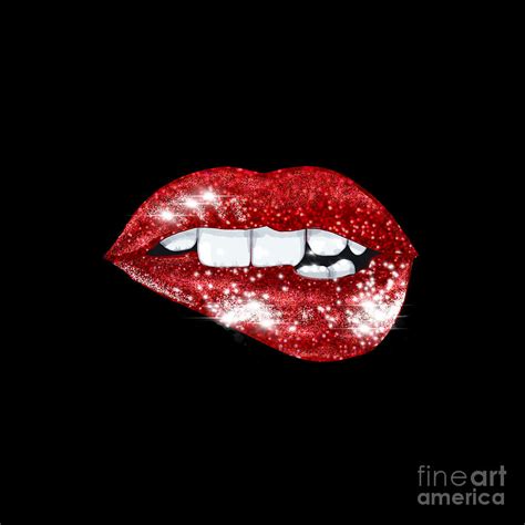 Sexy Red Glitter Lips Digital Art By Gerhan Joubert Fine Art America