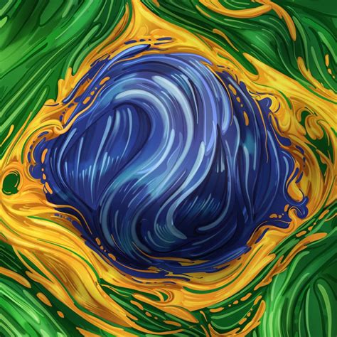 Uma bandeira do brasil foi hasteada em um prédio parcialmente destruído no leste da ucrânia, região sob conflito entre o governo e rebeldes que querem a independência da região. Bandeira do Brasil numa surrealista ilustração gráfica em ...