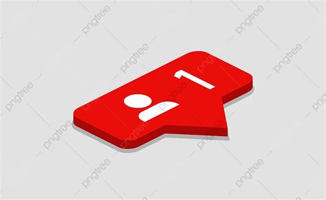 Notifications Vector Art Png Red Icon 1 Follower Notification People