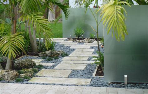 Stepping Stone Walkway Miami Florida Tropical Landscaping Tropical