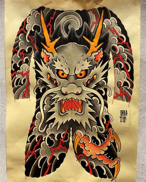 Ý nghĩa hình xăm nhật cổ samurai. #bodysuit #painting #japonesetattoo #dragon #彫煙 | Hình xăm ...