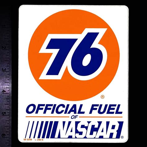 Union 76 Official Fuel Of Nascar Original Vintage Racing Decal
