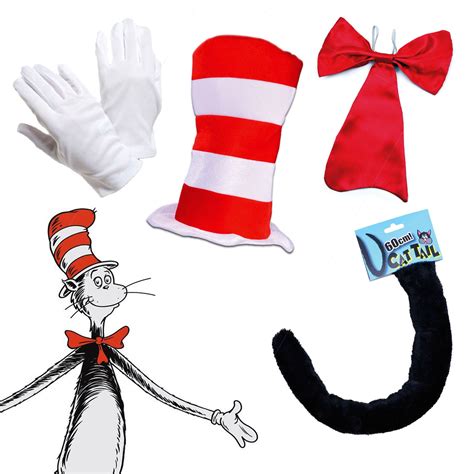 Cat In The Hat Book Dr Seuss Week Day Fancy Dress Costume Accessories