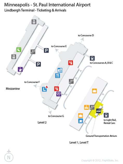 Minneapolis Airport Map Terminal 1