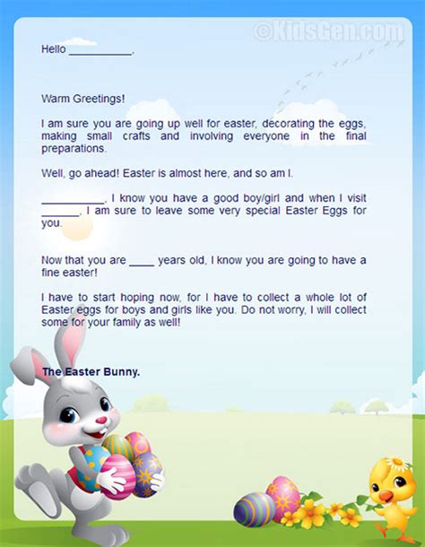 Personalized Easter Bunny Letters For Kids