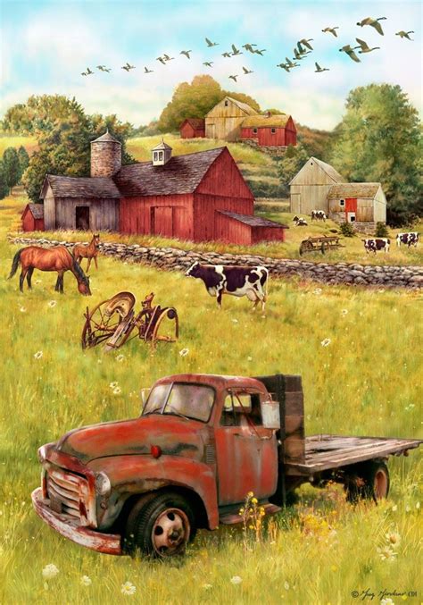 Pin By Karen Alm On Farm And Country Farm Scene Painting Farm