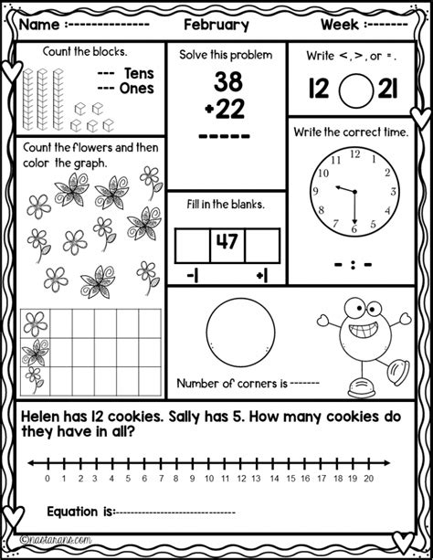 Kindergarten Math Review Worksheets