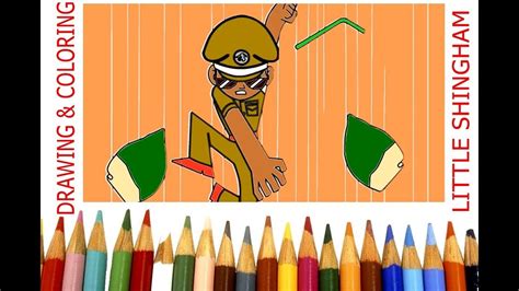 drawing coloring  singham  kids teach pages  children youtube