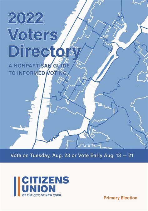 2022 Primary Election Voters Directory Citizens Union