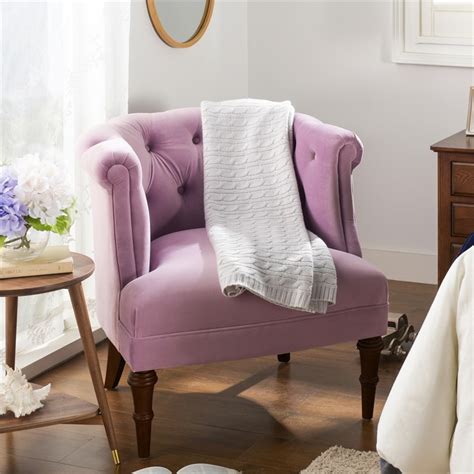 Katherine Tufted Accent Chair Lavender Homesquare