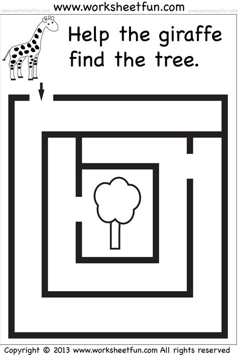 Preschool Maze Worksheets Free Printable
