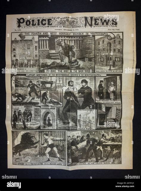 Jack The Ripper ära Zeitung Nachbau Illustrierte Polizei Nachrichten