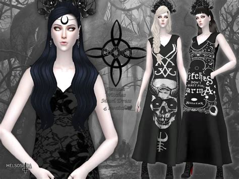 The Sims 4 Pc Sims 4 Cas Sims Cc Witch Dress Witch Ou